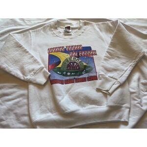 Vintage Sweatshirt Kids Spaceship UFO 10/12 Crew Neck Sweater Kids Boys Y2K VTG